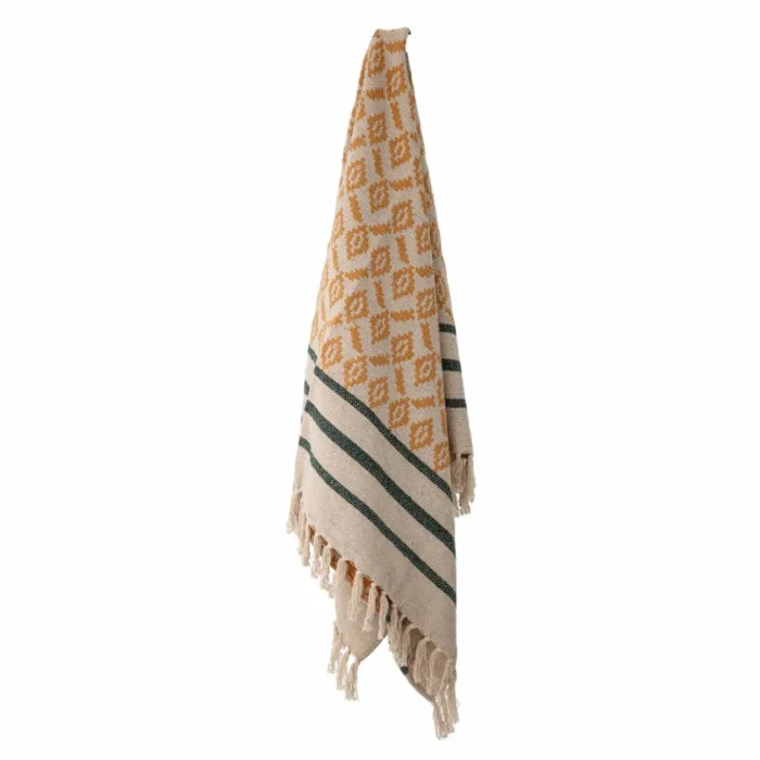 Fini Plaid, Gul, Genanvendt Bomuld - Image 3