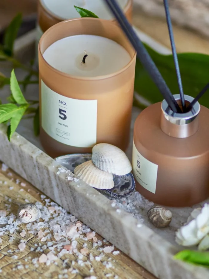 NO. 5 - Sea Salt Duftlys, Brun, Naturlig Voks - Image 3