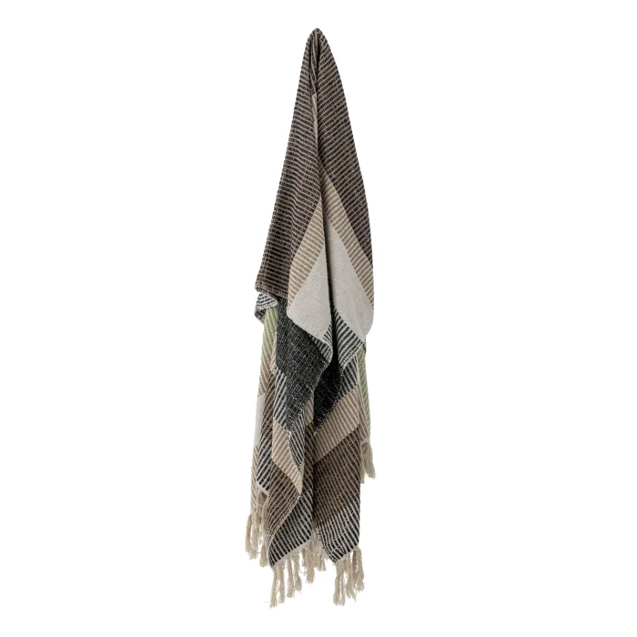 Isnel Plaid, Brun, Genanvendt Bomuld - Image 3