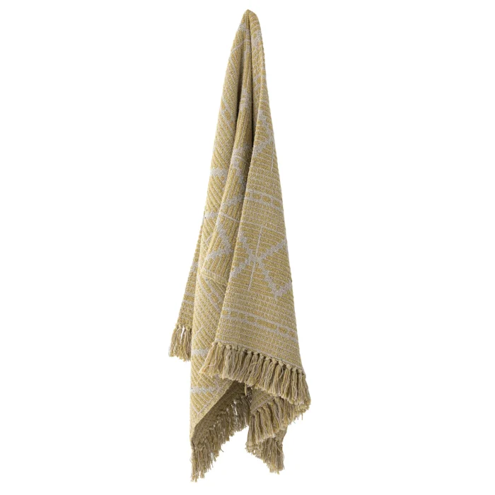 Gutte Plaid, Gul, Genanvendt Bomuld - Image 3