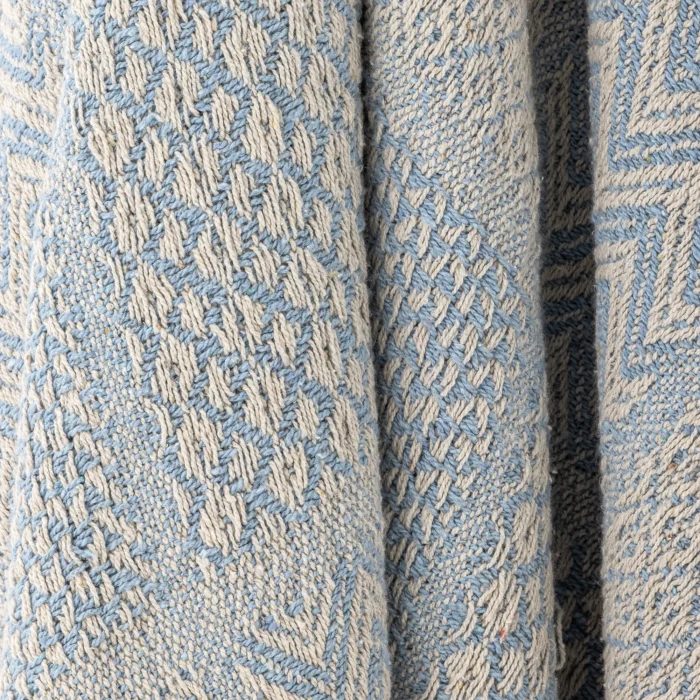 Rodion Plaid, Blå, Genanvendt Bomuld - Image 3