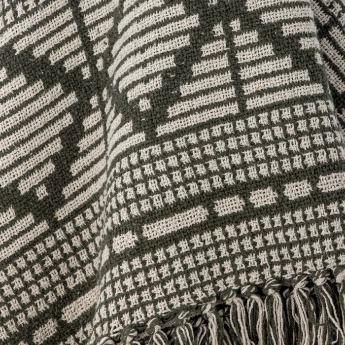Gutte Plaid, Grøn, Genanvendt Bomuld - Image 3