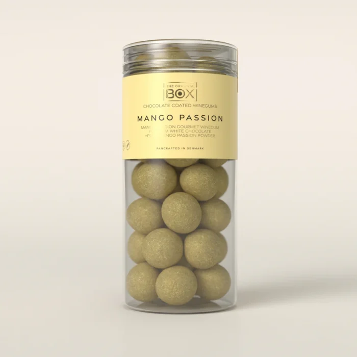 The orginal box Tube Tube 5 large - White Chocolate Pure Mango Passion Powder 250 g.