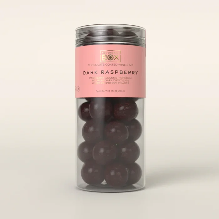 The orginal box Tube Tube 4 large - Dark Chocolate Raspberry 250 g.