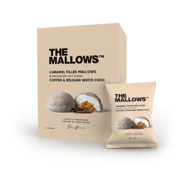 Caramel Filled Mallows + Coffee & Belgian White Choc Box - 5 stk