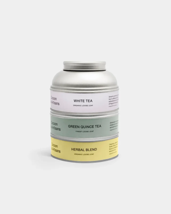 Loose Leaf Trio in stackable tea caddies