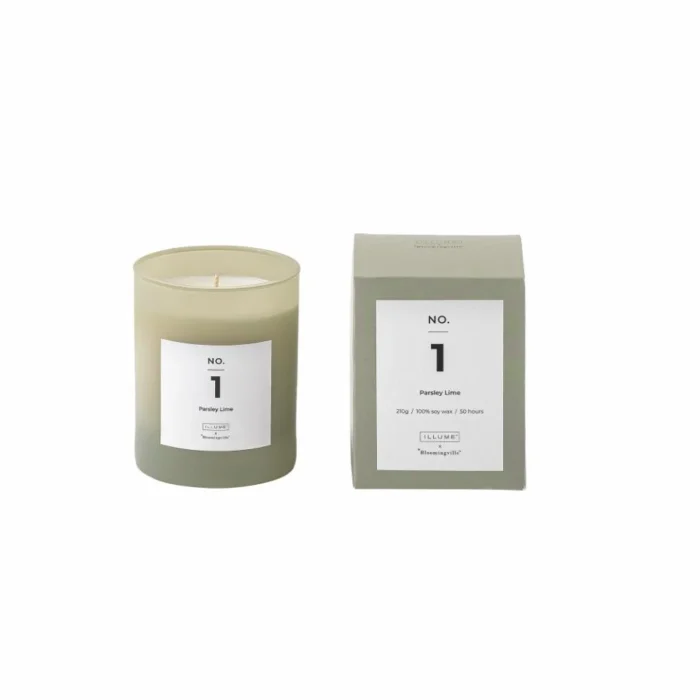 NO. 1 - Parsley Lime Duftlys, Grøn, Naturlig Voks