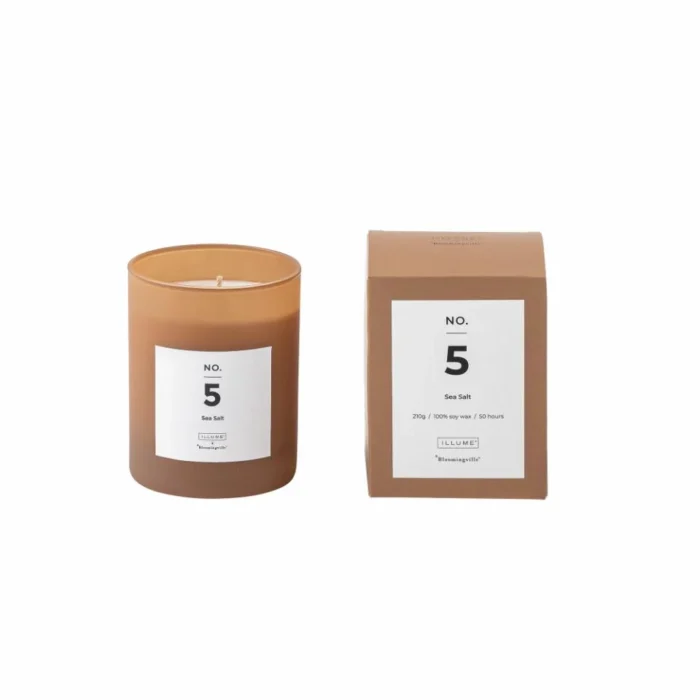 NO. 5 - Sea Salt Duftlys, Brun, Naturlig Voks