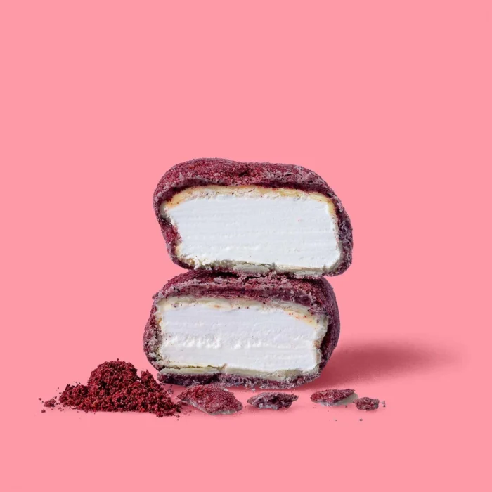 Blackcurrant & White Choc - Skumfiduser med solbær og hvid chokolade - 90g - Image 2