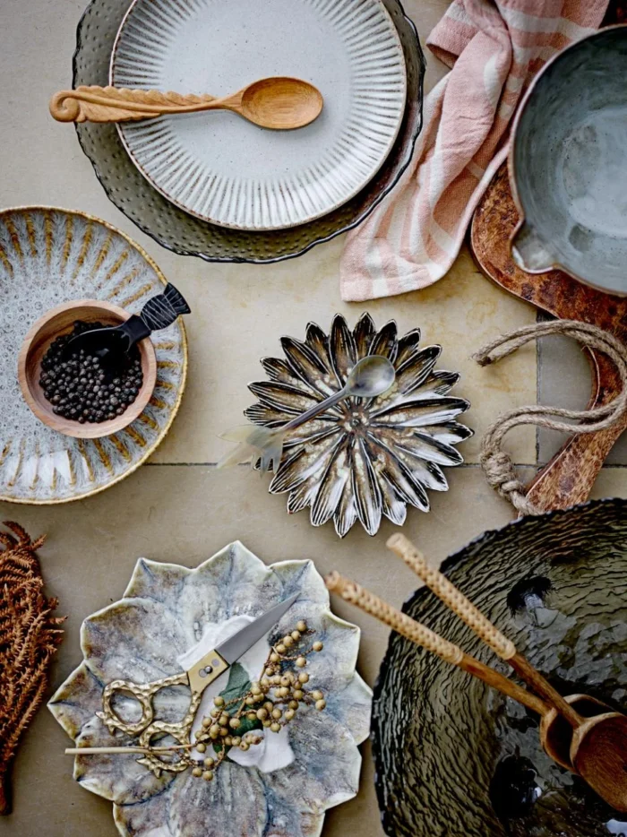 Fleur Tallerken, Natur, Stentøj - Image 3