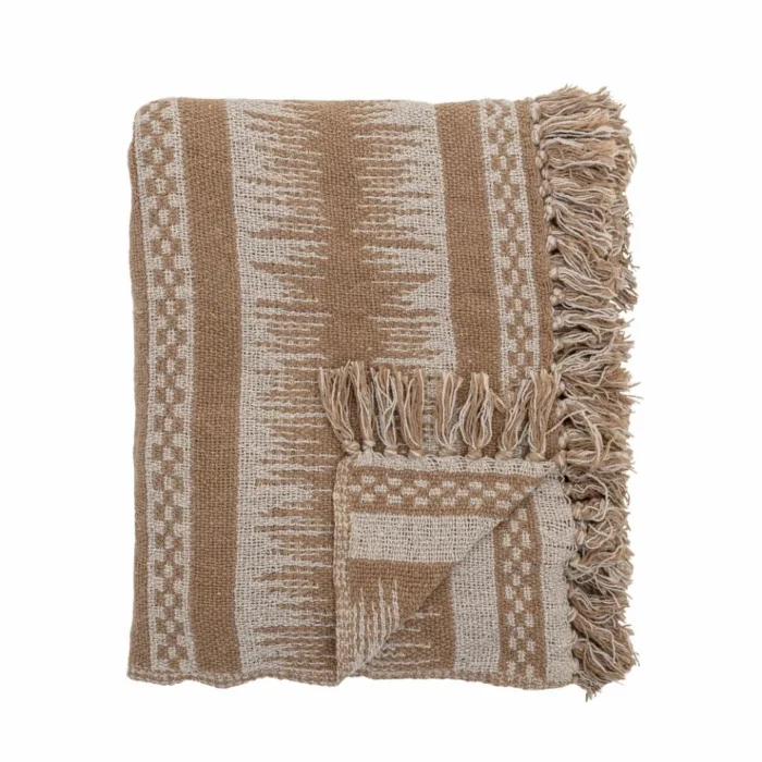Marmi Plaid, Brun, Genanvendt Bomuld