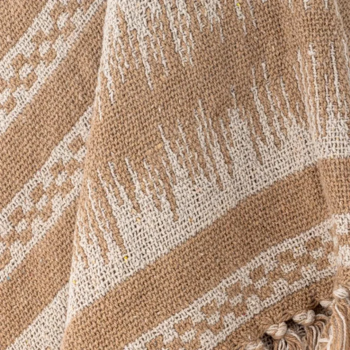 Marmi Plaid, Brun, Genanvendt Bomuld - Image 4
