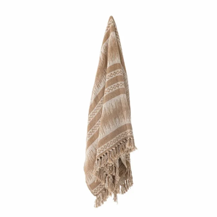 Marmi Plaid, Brun, Genanvendt Bomuld - Image 3