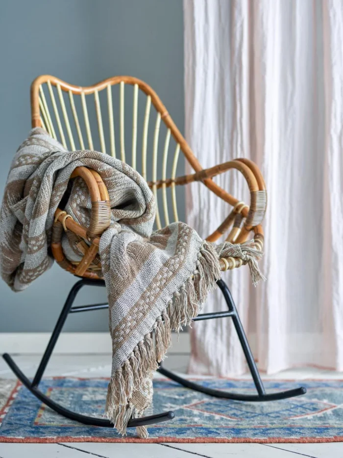 Marmi Plaid, Brun, Genanvendt Bomuld - Image 2