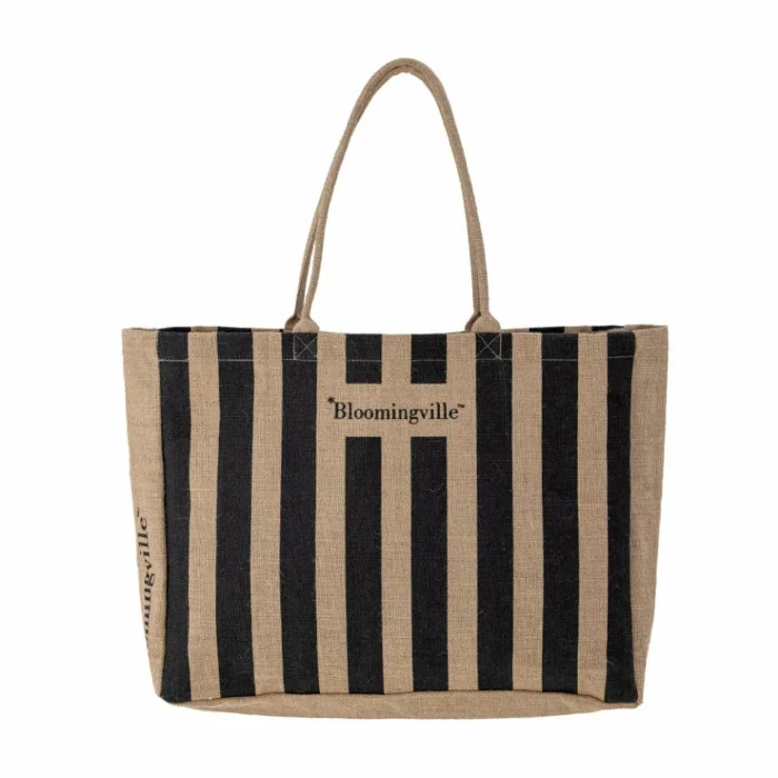 Bergamo Indkøbspose, Sort, Jute