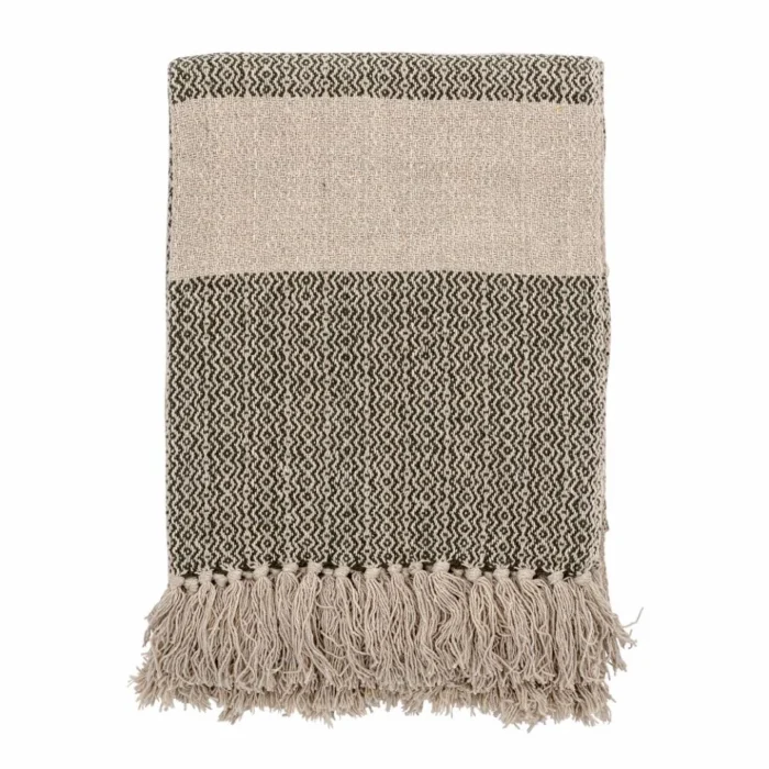 Fidan Plaid, Grøn, Genanvendt Bomuld - Image 2