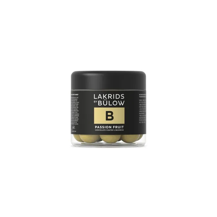 B - PASSION FRUIT CHOCOLATE COATED LIQUORICE