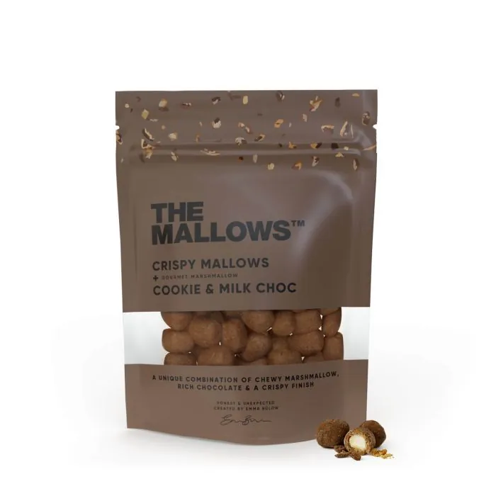 CRISPY MALLOWS – SKUMFIDUSER MED COOKIE & MÆLKE CHOKOLADE 90G
